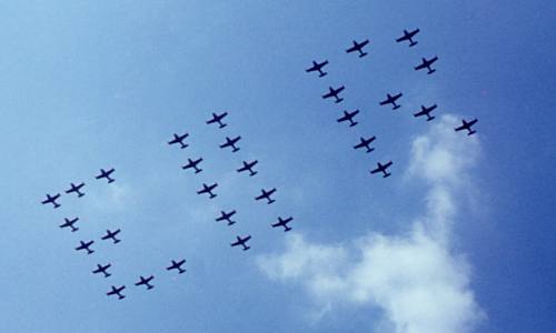 31 Jet Provosts opened the flying display.