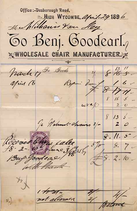 1896 invoice