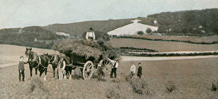 Edwardian postcard of Whiteleaf Cross