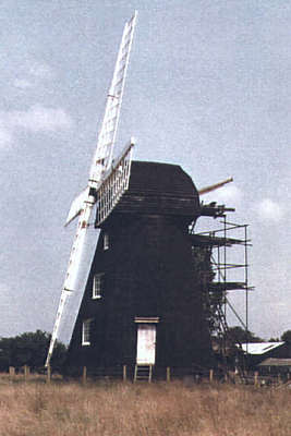 Lacey Green Windmill during restoration. Photo: Joan D.Moore