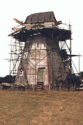 Lacey Green Windmill during restoration.Photo: Joan D.Moore